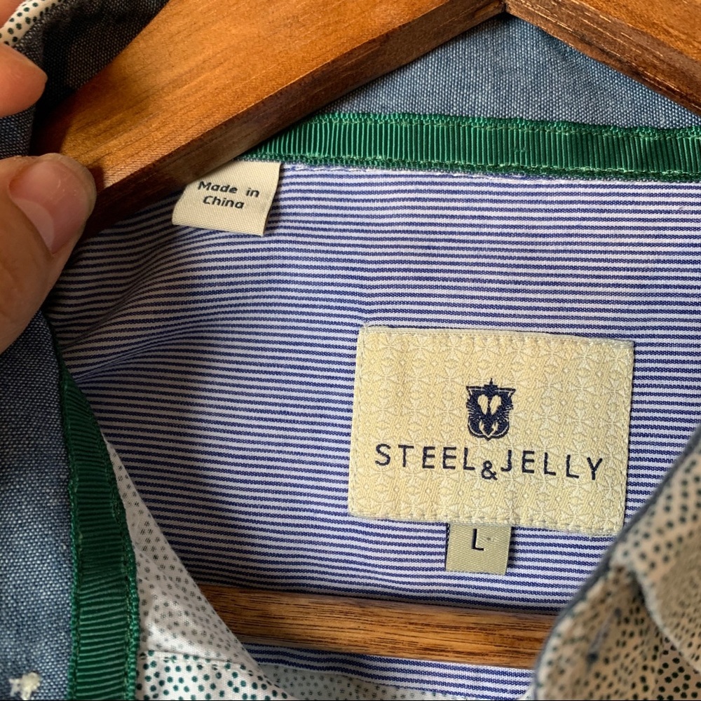 STEEL & JELLY Button down long sleeve size Large - Picture 6 of 8